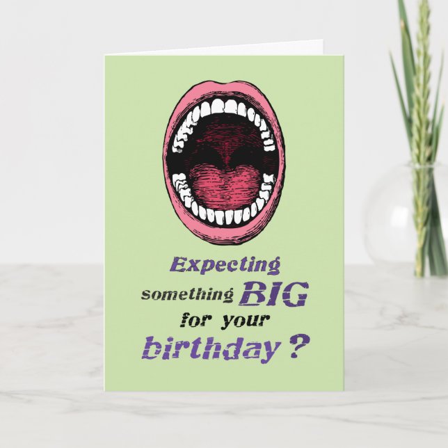 Gay Birthday Something Big Card (Front)