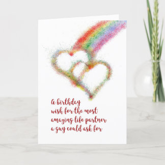 Gay Birthday Wish for Life Partner Card