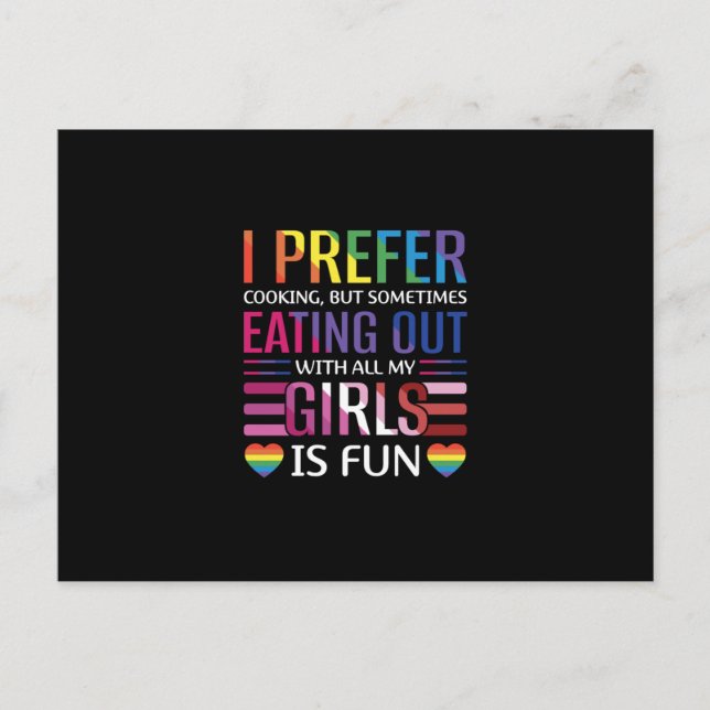 Gay Bisexual Pride Flag LGBTQ Announcement Postcard (Front)