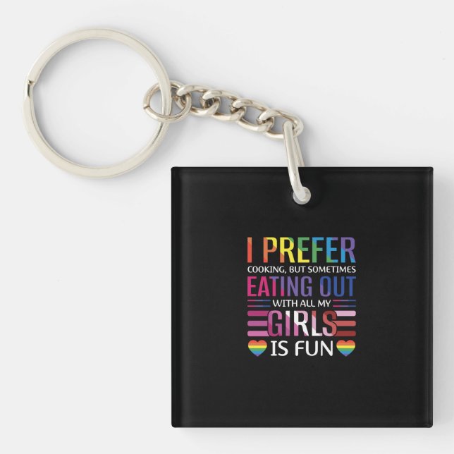 Gay Bisexual Pride Flag LGBTQ Key Ring (Front)