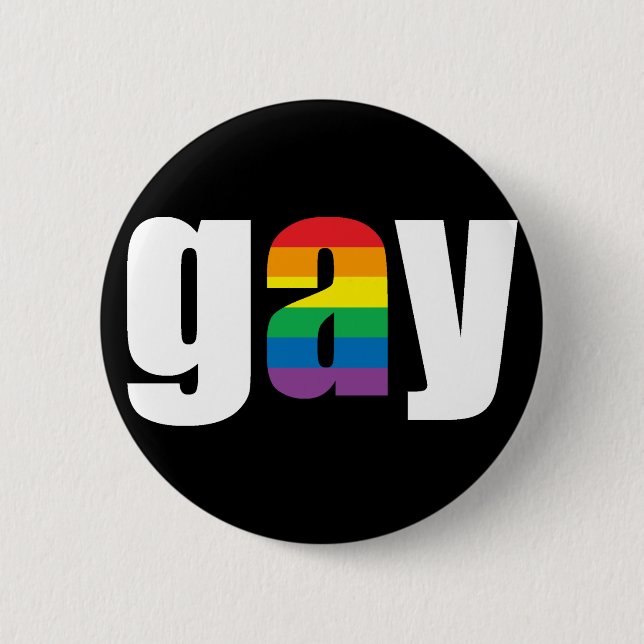 Gay Black Button (Front)