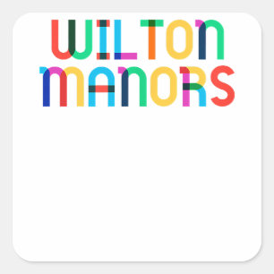 Gay-Borhood Pride - Wilton Manors Square Sticker