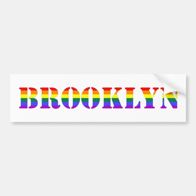 Gay Brooklyn bumpersticker Bumper Sticker (Front)