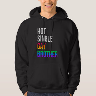 Gay Brother Lgbt Pride Month Single Lgbtqia Hoodie