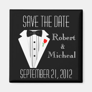 Gay Ceremony-Tuxedo-Black Tie Wedding Magnet