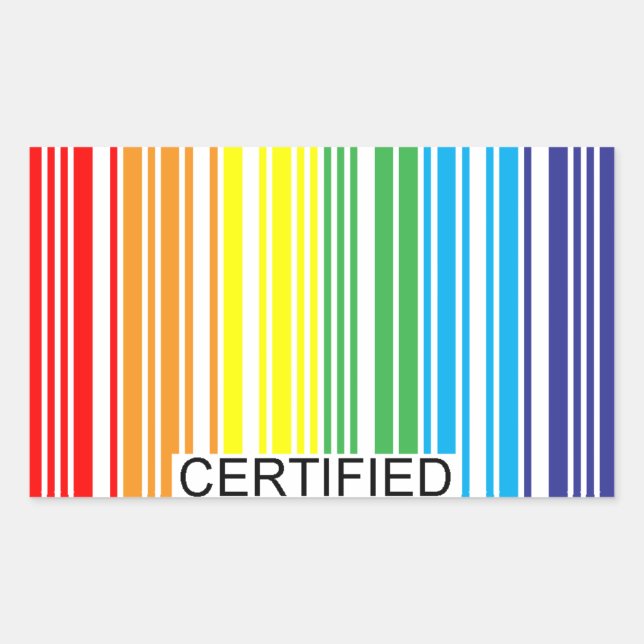 Gay Certified Rectangular Sticker (Front)