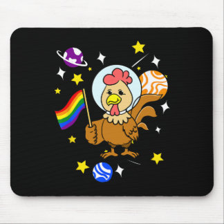 Gay Chicken In Space Gay Pride _1  Mouse Pad