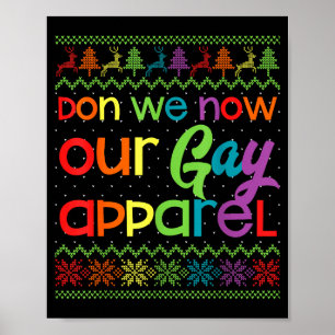 Gay Christmas Funny Lgbt Don We Now Our Gay Appare Poster