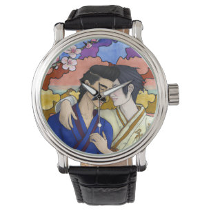 Gay Couple In The Style Of Ukiyo-e Japanese Art Watch