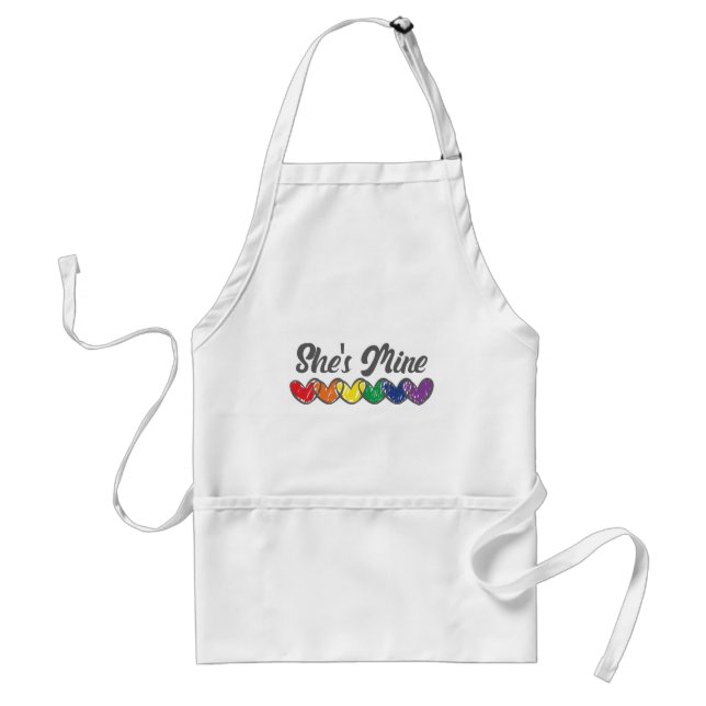 Gay Couples Matching LGBT She's Mine Gay Pride Standard Apron (Front)