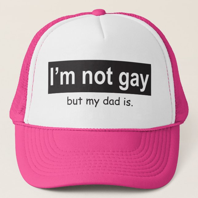Gay Dad Trucker Trucker Hat (Front)