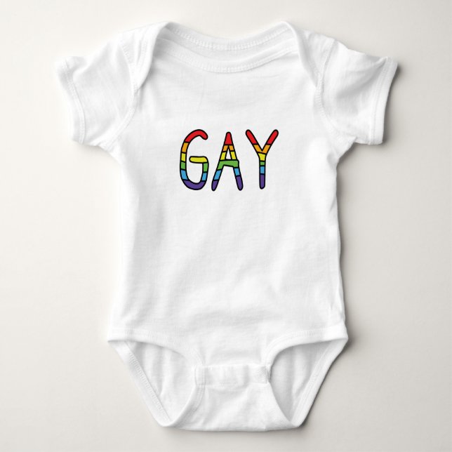 Gay Doodle Design Baby Bodysuit (Front)