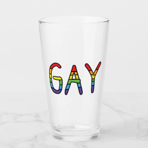 Gay Doodle Design Glass