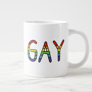 Gay Doodle Design Large Coffee Mug