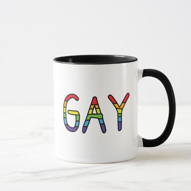 Gay Doodle Design Mug (Right)