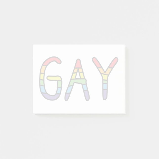 Gay Doodle Design Post-it Notes (Front)
