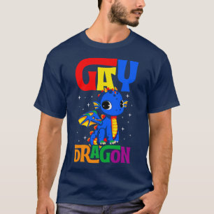 Gay Dragon Cute Trendy Majestic LGBTQ Gay Pride  T-Shirt