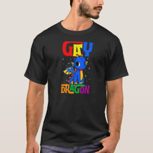 Gay Dragon Cute Trendy Majestic Lgbtq Gay Pride T-Shirt