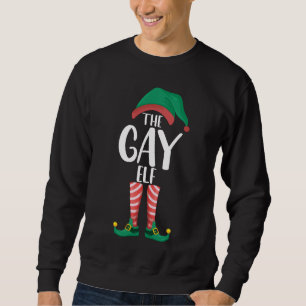 Gay Elf LGTBQ Matching Family Christmas Party Sweatshirt