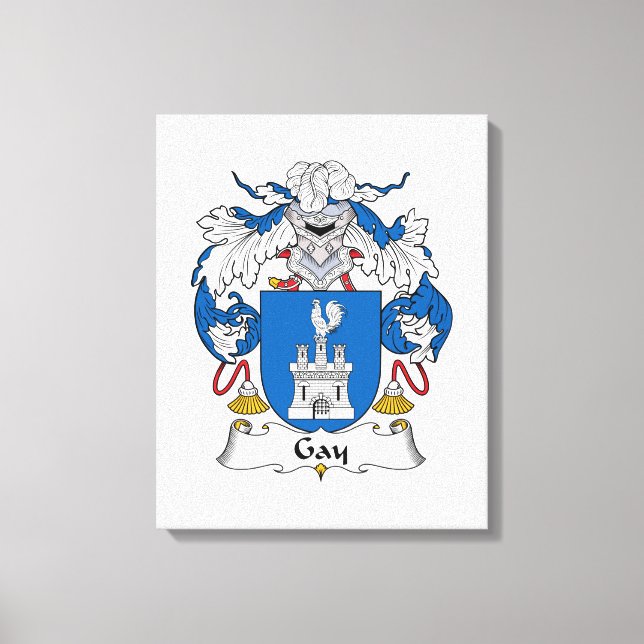 Gay Family Crest Canvas Print (Front)