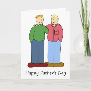Gay Father's Day, two Dads. Card