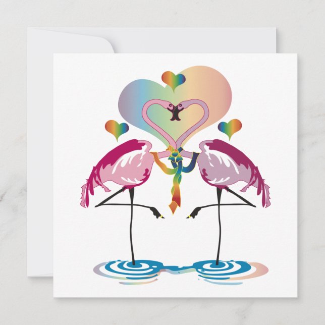 Gay Flamingos Invitations (Front)