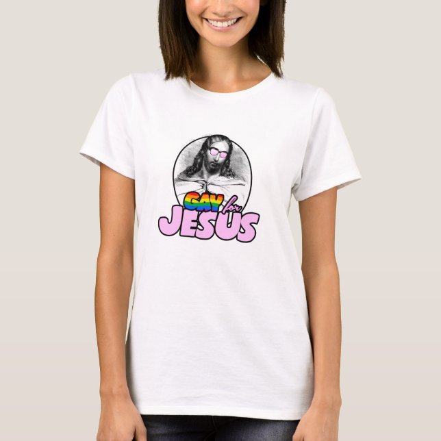 Gay for Jesus Rainbow T-Shirt (Front)