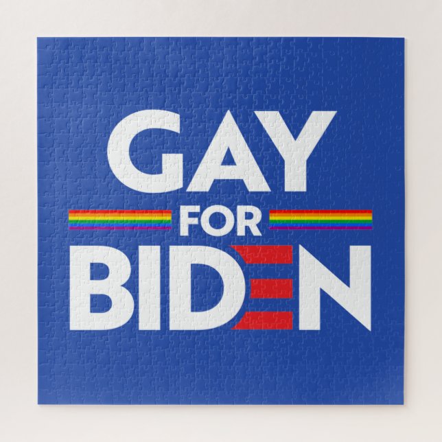 GAY FOR JOE BIDEN JIGSAW PUZZLE (Vertical)