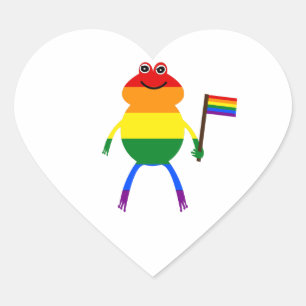 Gay Frog LGBT Pride Rainbow Classic Round Sticker
