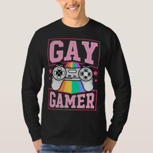 Gay Gamer Gaymer Video Games Rainbow LGBTQ Pride N T-Shirt