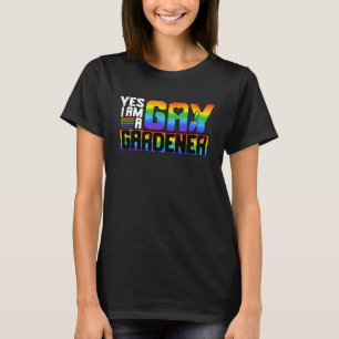Gay Gardener LGBT Pride Flag Gardening Plant T-Shirt