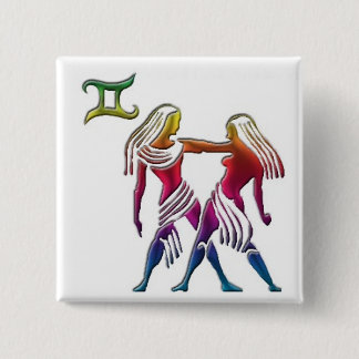 Gay Gemini Button