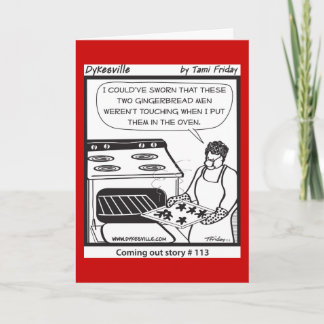 Gay gingerbread Men Holiday Card