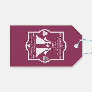 Gay Girls Wedding Anniversary Gift Tags