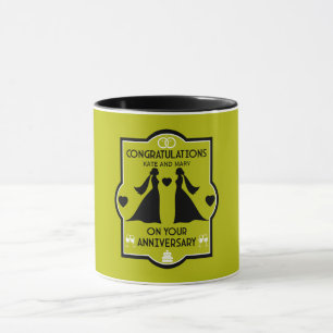 Gay Girls Wedding Anniversary Mug
