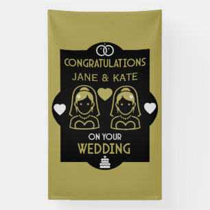 Gay Girls Wedding Day Banner