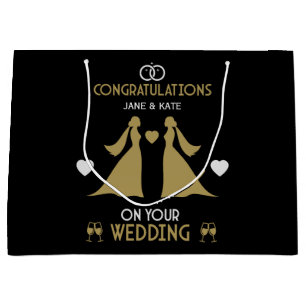 Gay Girls Wedding Day Large Gift Bag