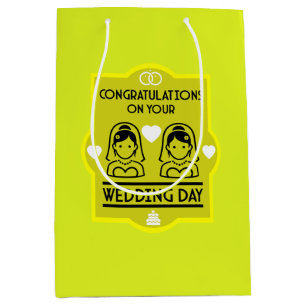 Gay Girls Wedding Day Medium Gift Bag