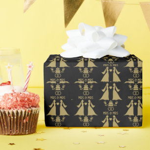 Gay Girls Wedding Day Wrapping Paper