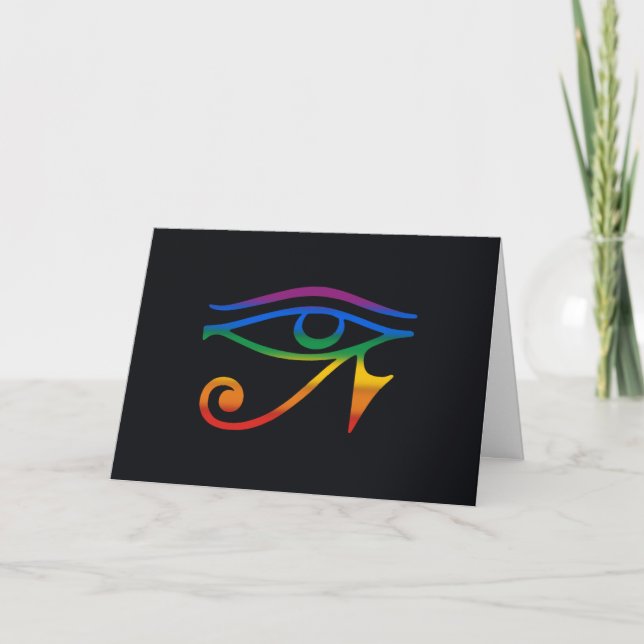 Gay Goth Pride Flag Holiday Card (Front)