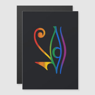 Gay Goth Pride Flag Magnetic Invitation