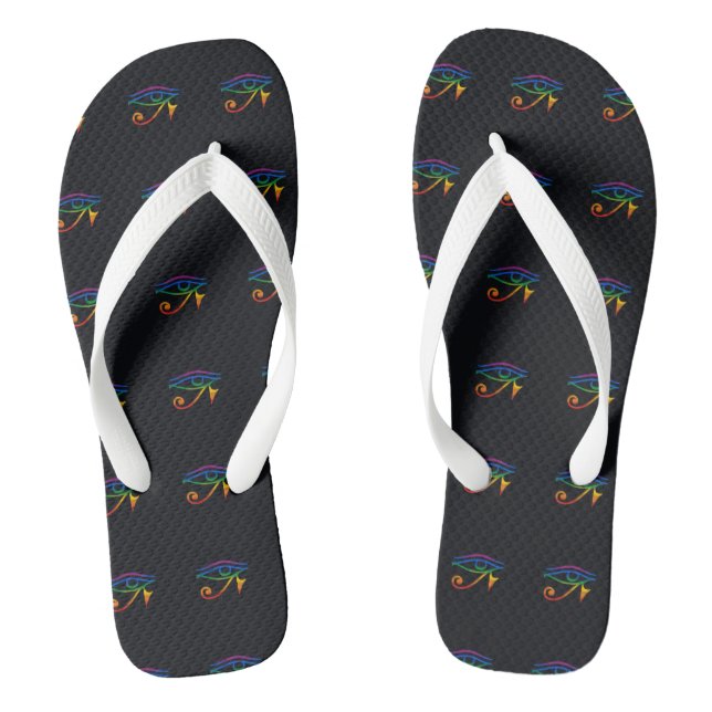 Gay Goth Pride Jandals (Footbed)