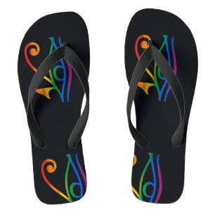 Gay Goth Pride Jandals