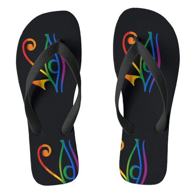 Gay Goth Pride Jandals (Footbed)