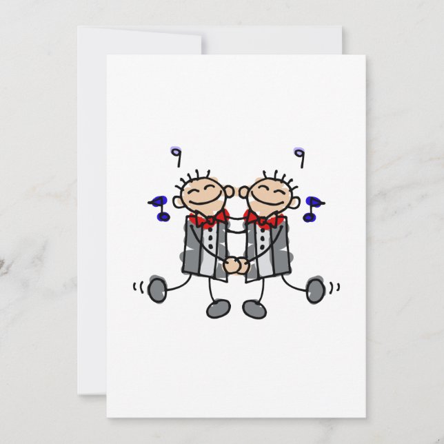 Gay Grooms first dance Invitation (Front)