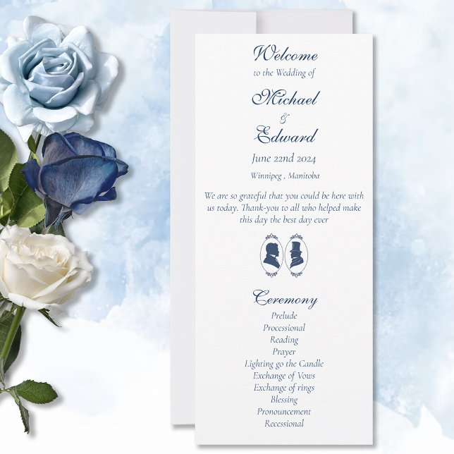Gay Grooms Regency Blue Roses (Creator Uploaded)