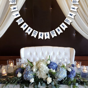 Gay Grooms Regency Blue Roses Bunting