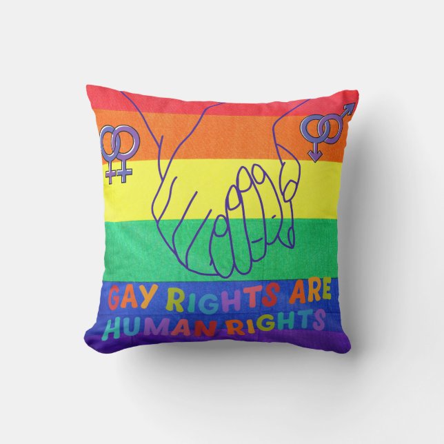 Gay have rights cushion (Front)