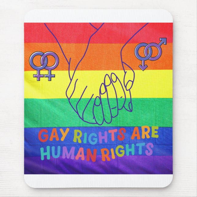 Gay have rights mouse pad (Front)