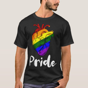 Gay Heart LGBT Pride Rainbow Color Bisexual Transg T-Shirt